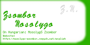 zsombor mosolygo business card